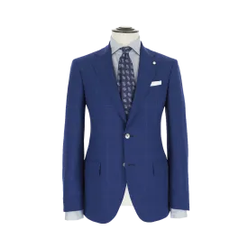 BLUE CHECK SUIT IN PURE VIRGIN WOOL