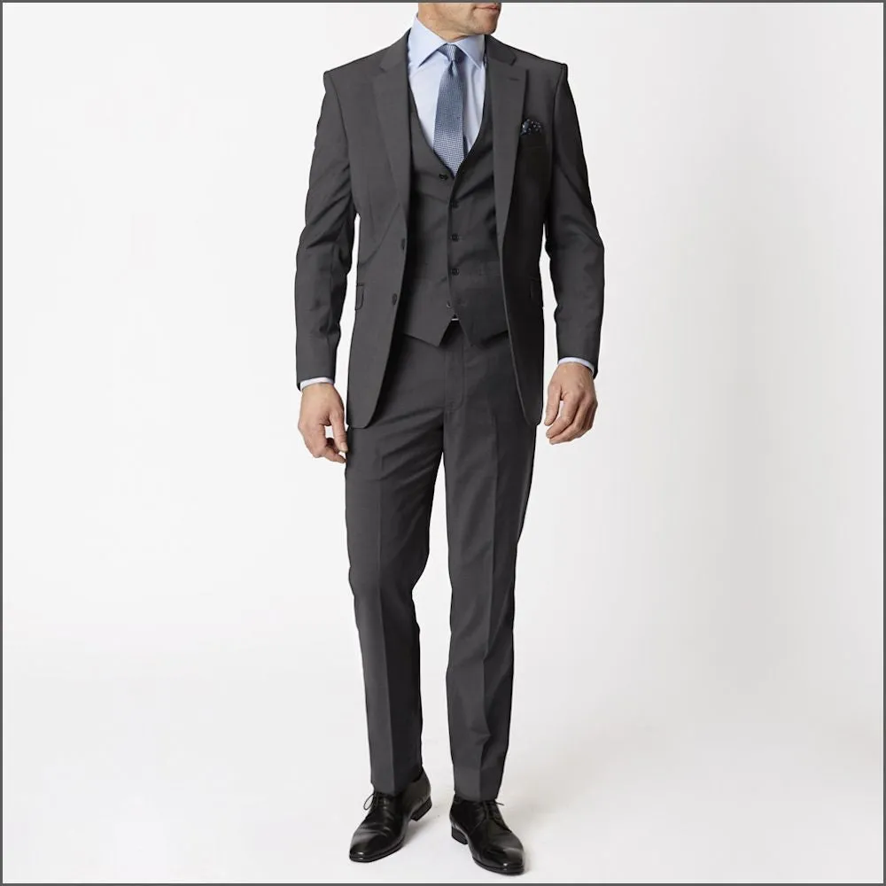 Brook Taverner Avalino Charcoal Crease Resistant 2 Piece Travel Suit-