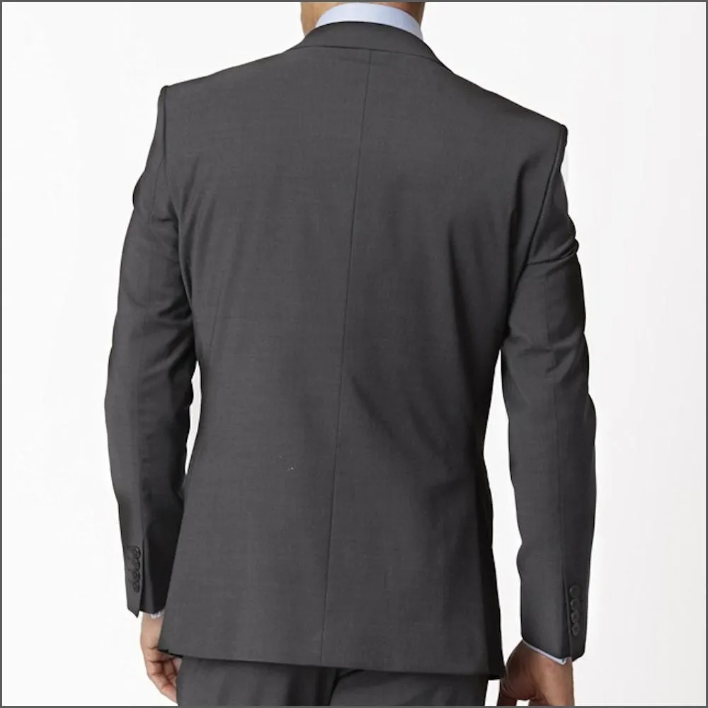 Brook Taverner Avalino Charcoal Crease Resistant 2 Piece Travel Suit-