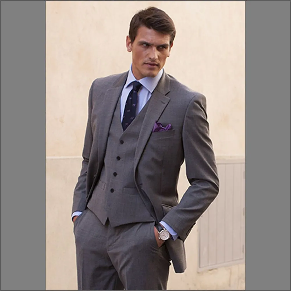 Brook Taverner Avalino Grey Washable Crease Resistant 2 Pic Travel Suit//