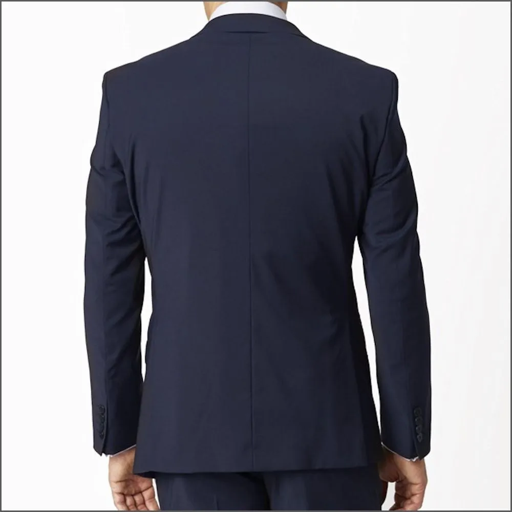 Brook Taverner Avalino Navy Washable Crease Resistant 2 Pic Travel Suit-