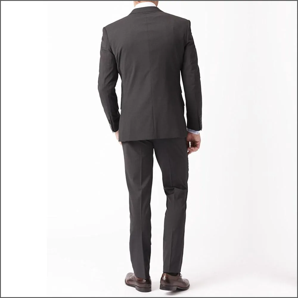 Brook Taverner Cassino Charcoal Fashion Fit Washable Crease Resistant Suit-