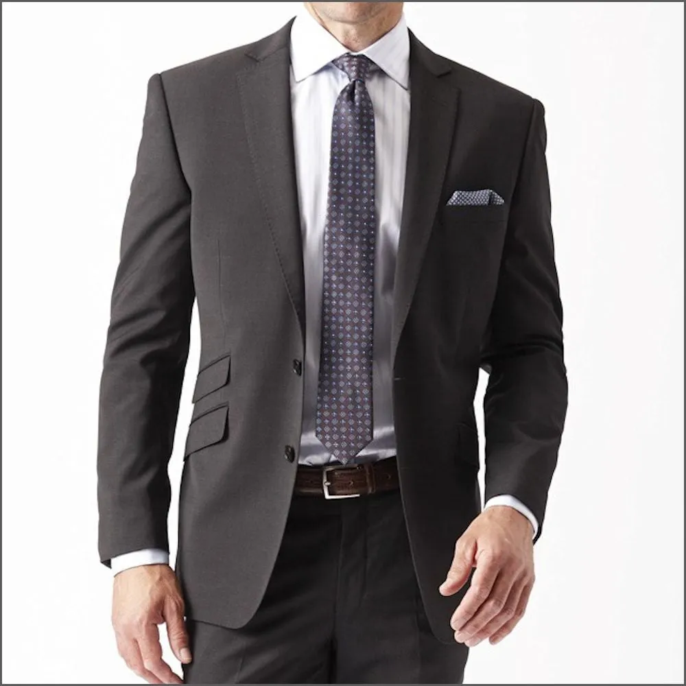 Brook Taverner Cassino Charcoal Fashion Fit Washable Crease Resistant Suit-