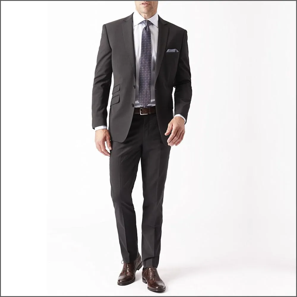 Brook Taverner Cassino Charcoal Fashion Fit Washable Crease Resistant Suit-