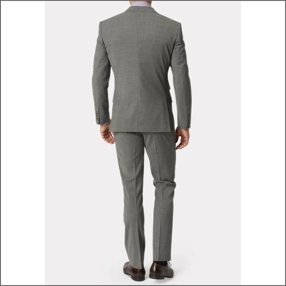 Brook Taverner Cassino Grey Fashion Fit Washable Crease Resistant Suit**