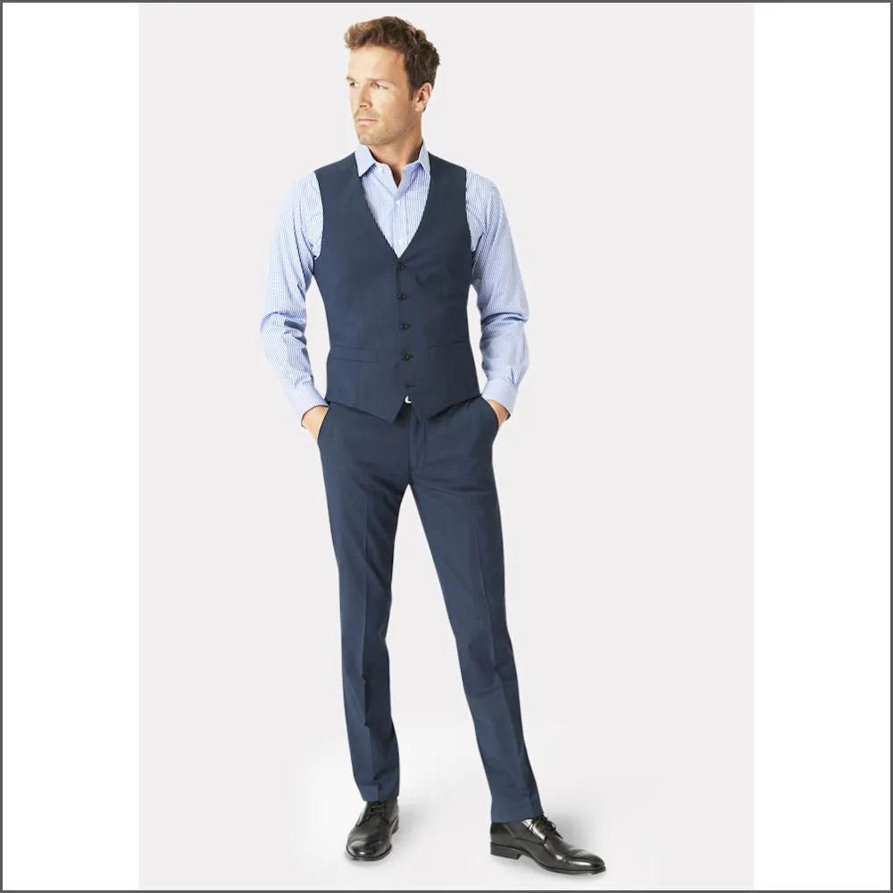 Brook Taverner Cassino Navy Check Washable Suit-