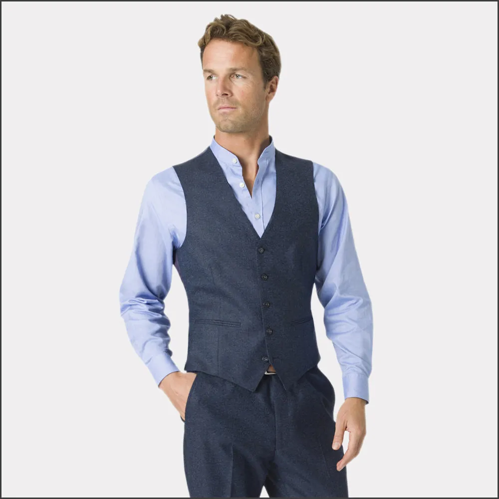 Brook Taverner Clifford Navy Donegal Wool Suit - Waistcoat Optional//