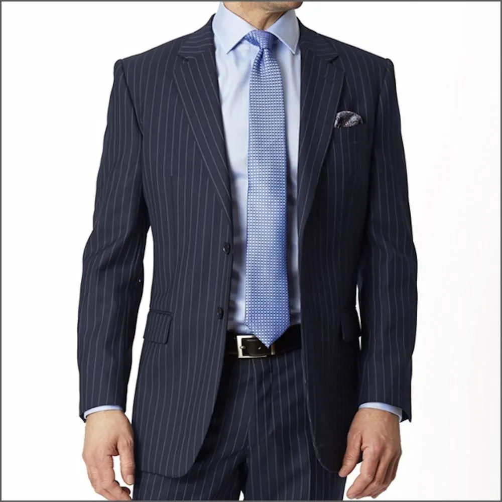 Brook Taverner Epsom Navy Pinstripe Super 110's Suit-