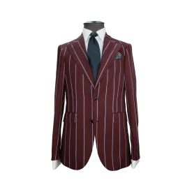 Burgundy Bicolour Pinstripe