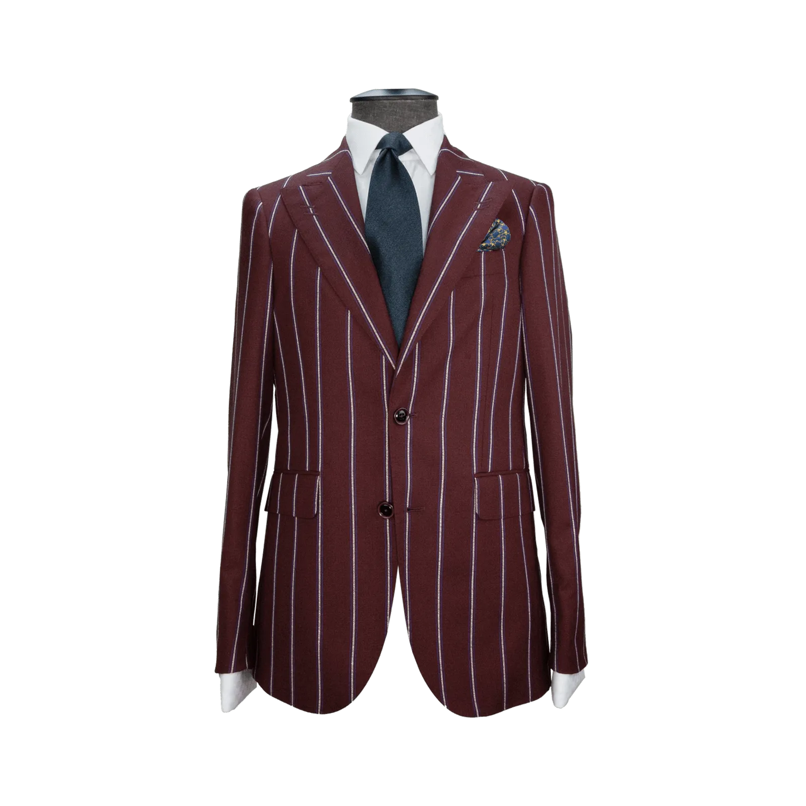 Burgundy Bicolour Pinstripe