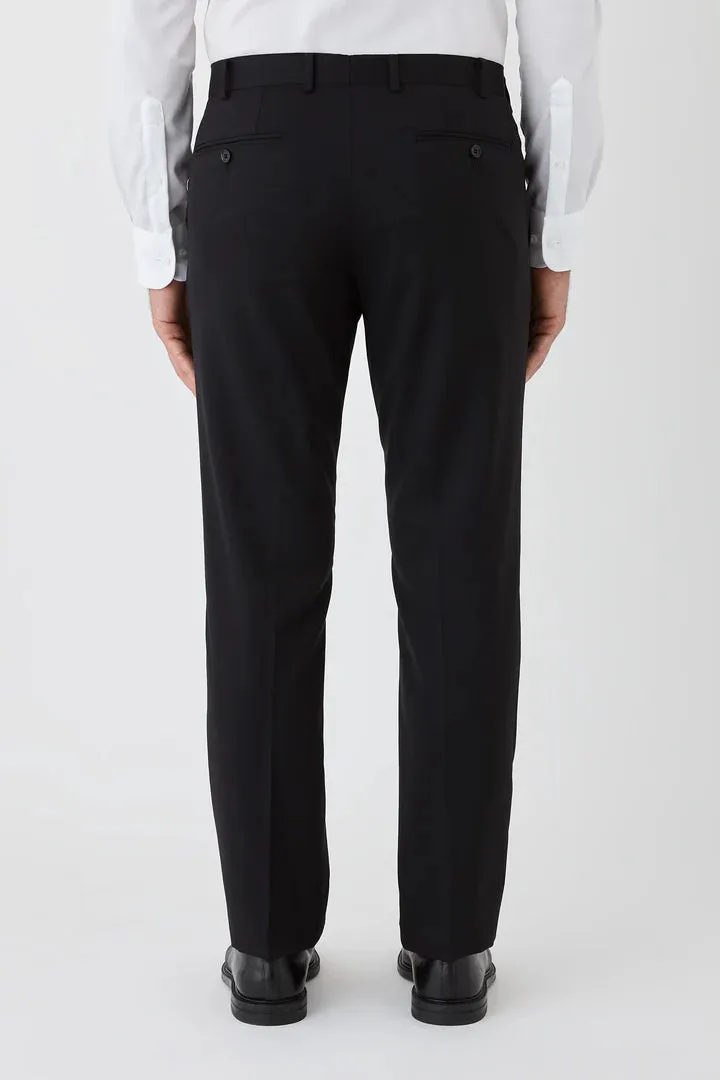 Cambridge - Pure Wool Interceptor Suit Pant - Wool - Black | Bright Navy