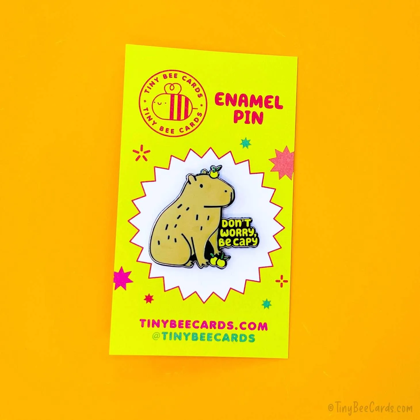 Capybara and Yuzu "Don't Worry Be Capy" | Enamel Pin