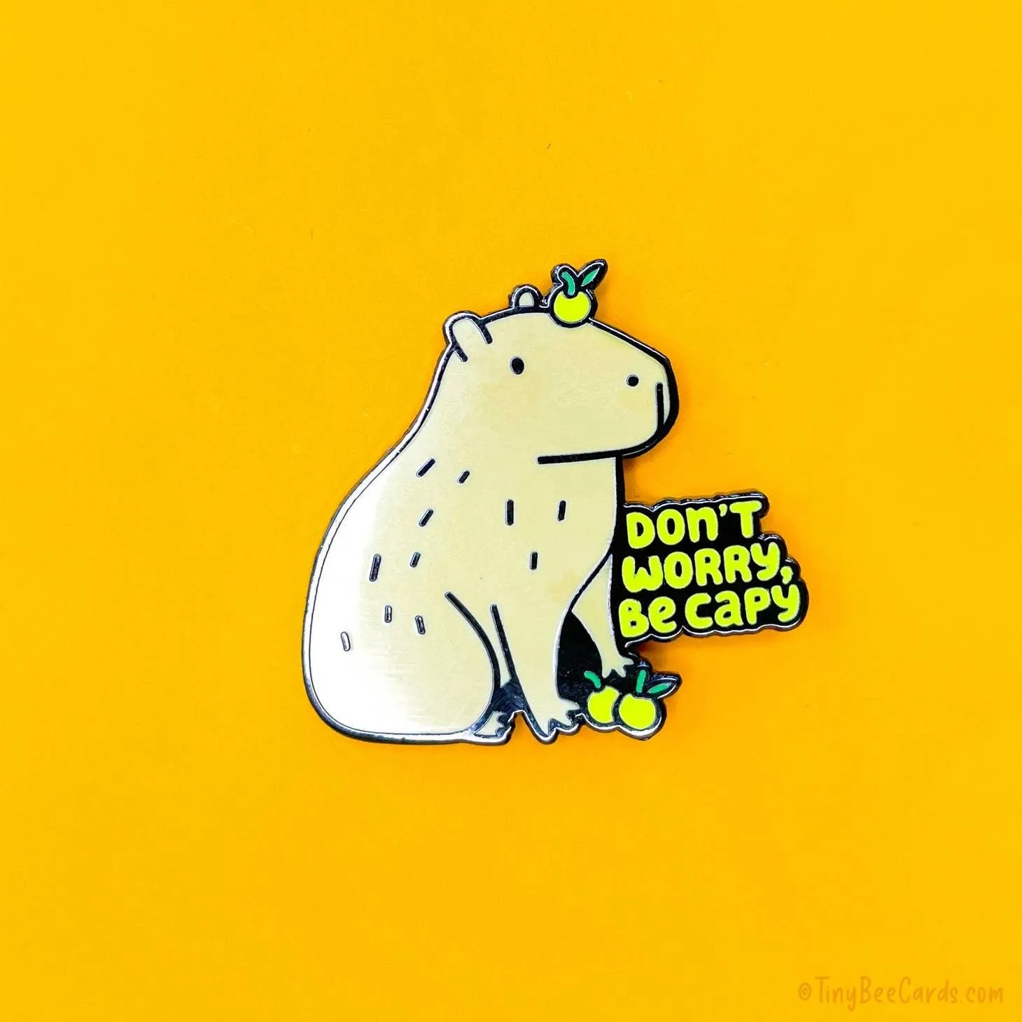 Capybara and Yuzu "Don't Worry Be Capy" | Enamel Pin