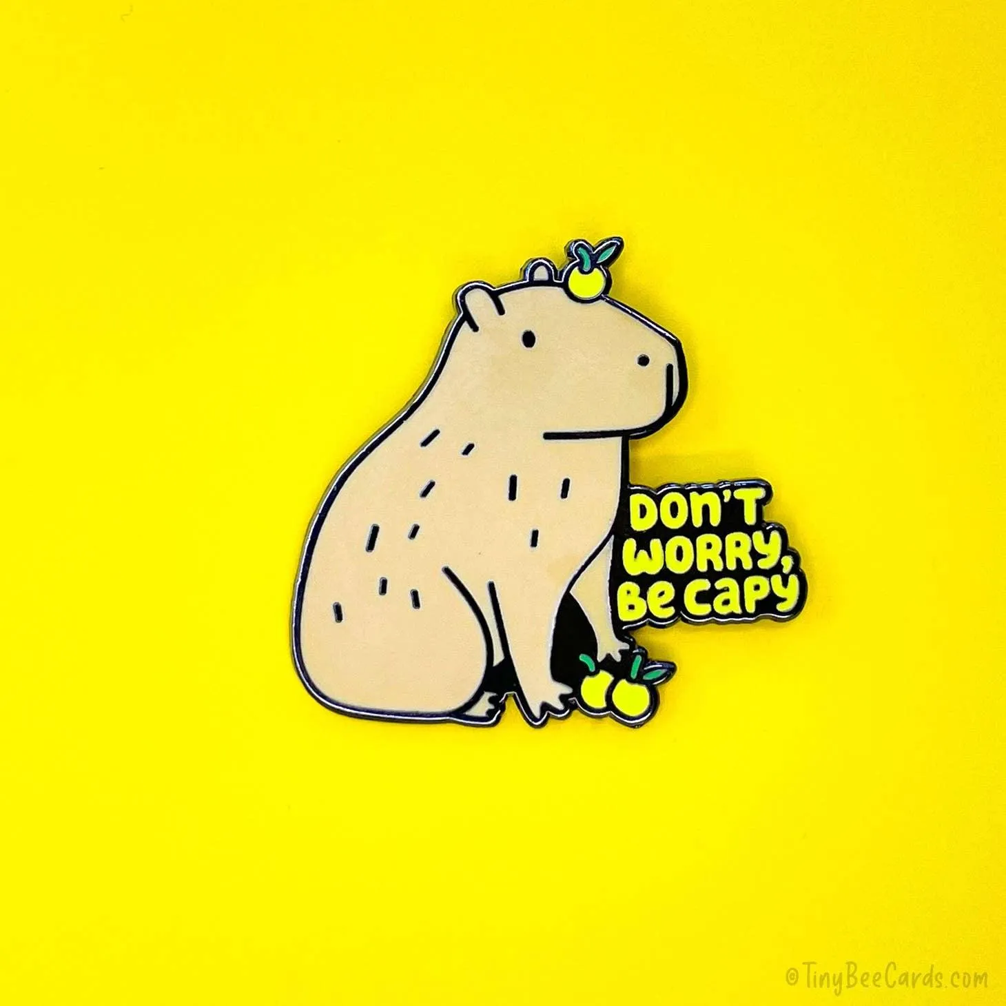 Capybara and Yuzu "Don't Worry Be Capy" | Enamel Pin