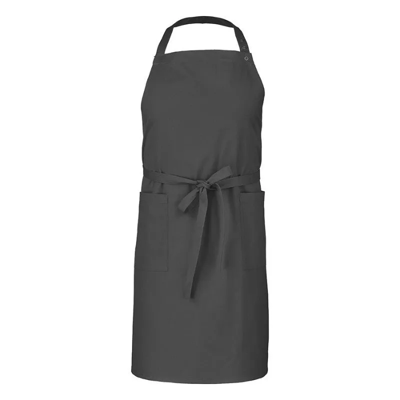 Charcoal Galanga Gray Bib Apron - LAFONT CUISINE