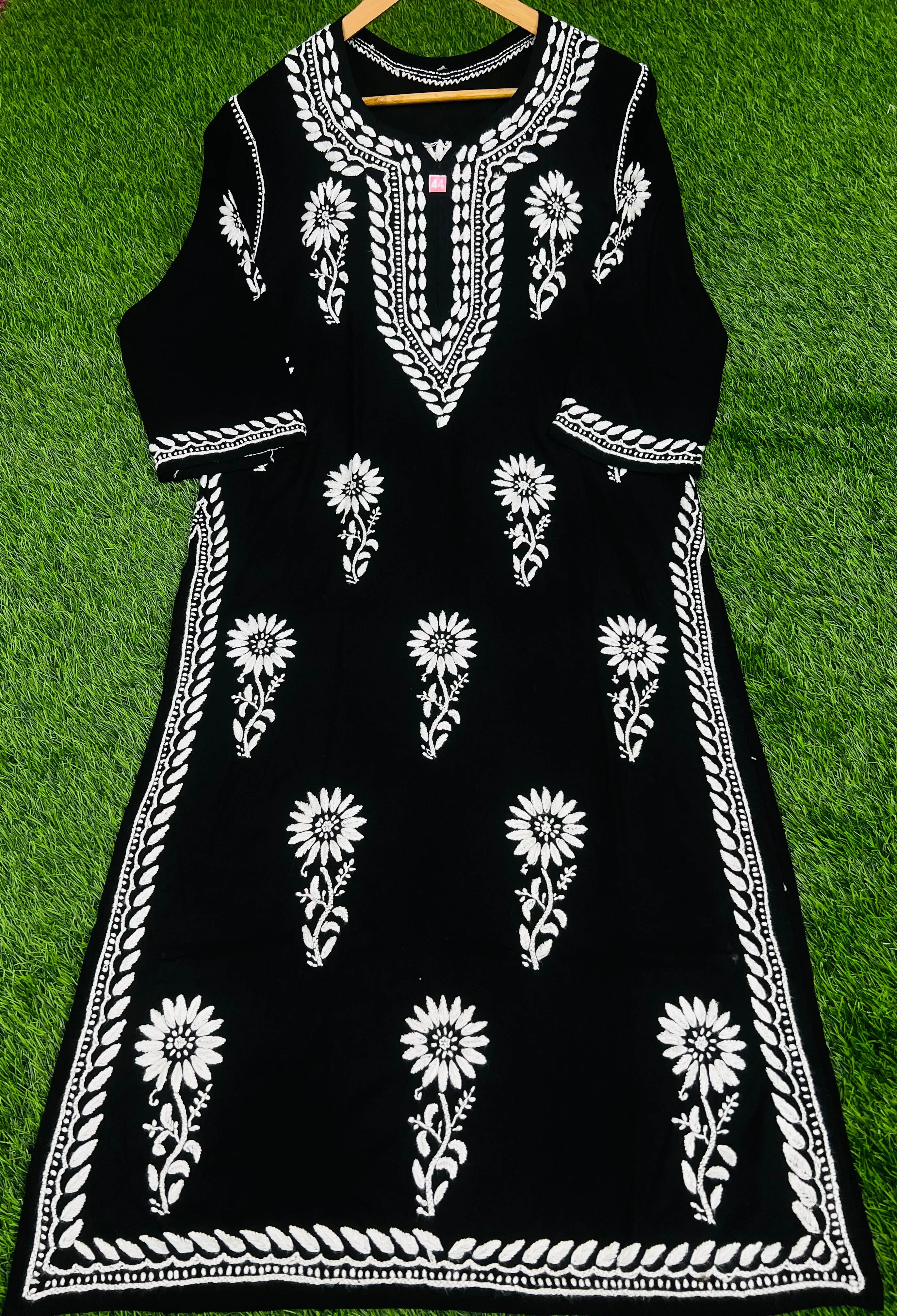 Chikan Handwork Rayon Kurti