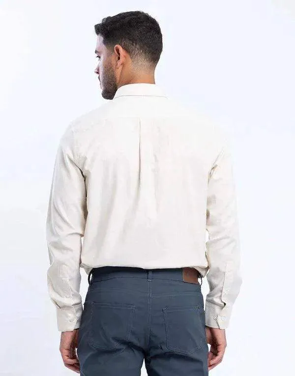 Conqueror's Long Sleeve Shirt - Beige Stripe