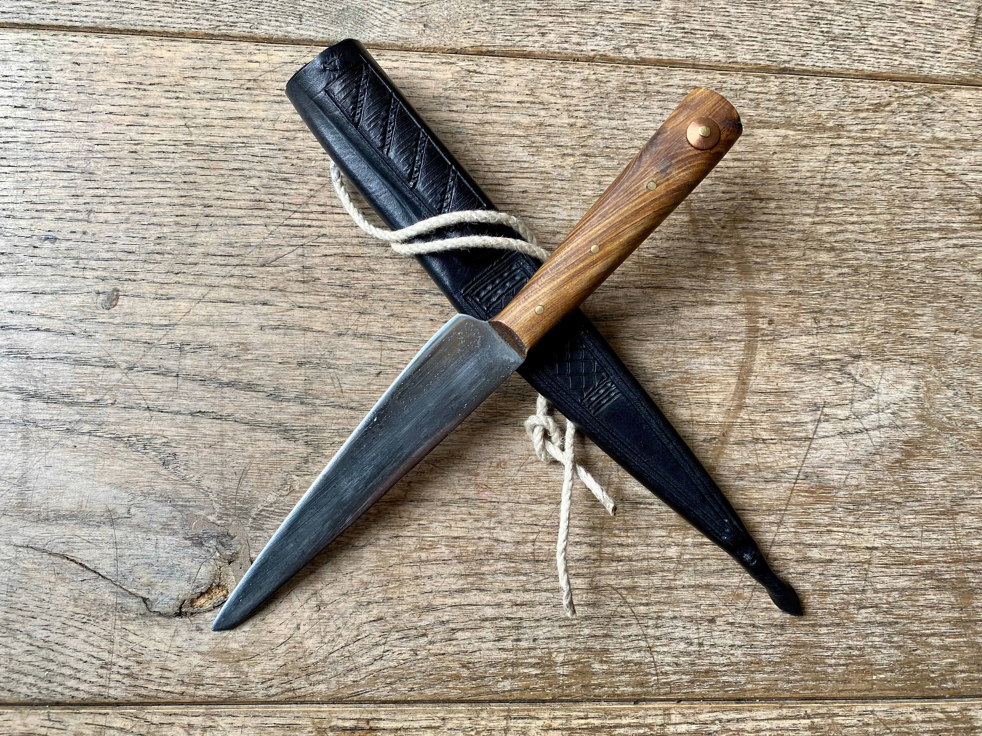 Copy of 14thC eating knife with copper and brass rivets - *IN STOCK*