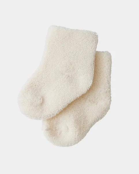 Cotton Baby Socks: Ivory