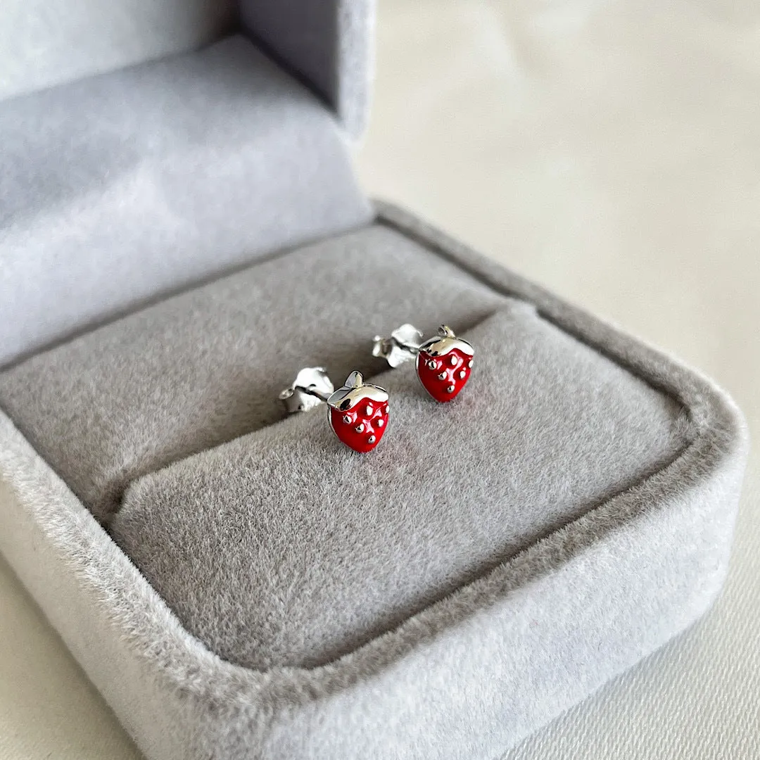 Cute Strawberry Stud Earrings