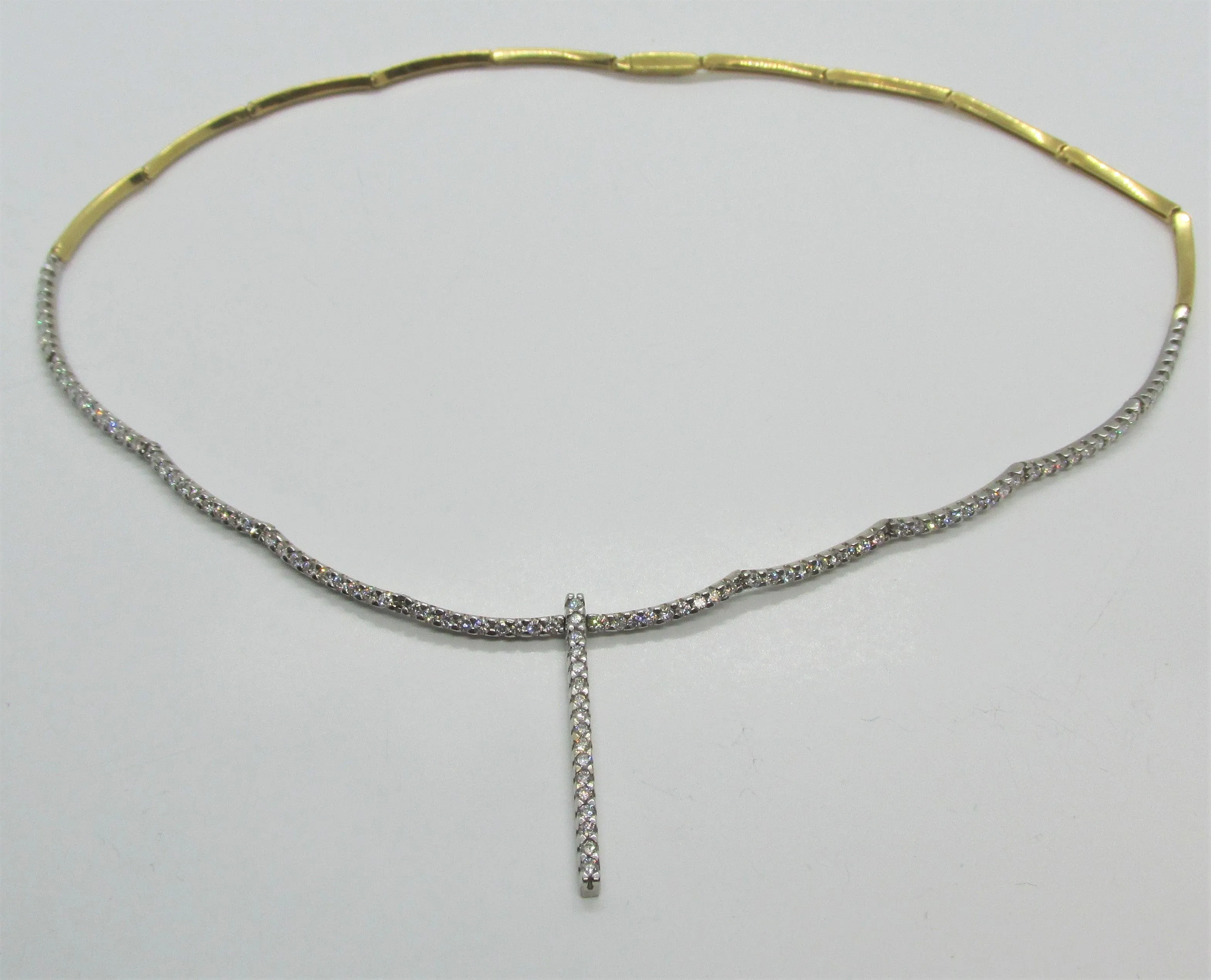 Diamond Drop Bar Necklace