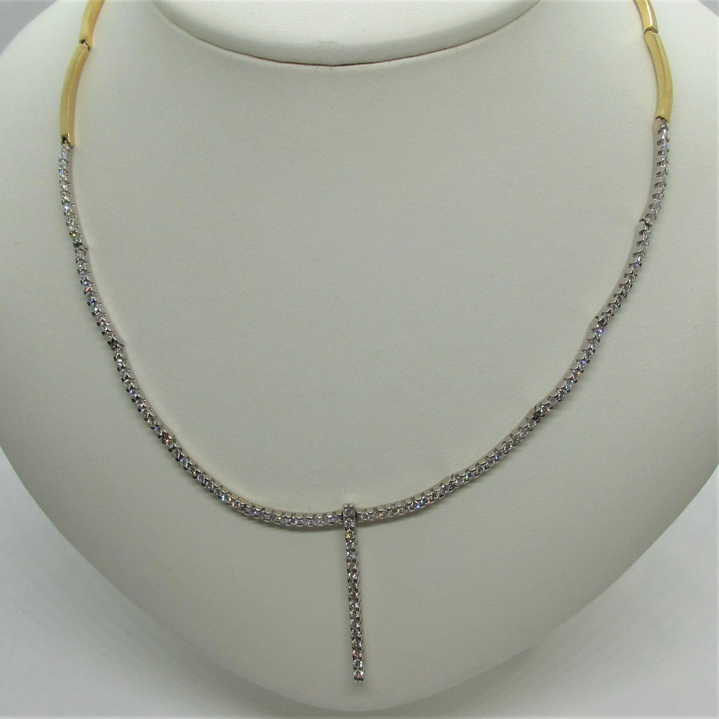 Diamond Drop Bar Necklace