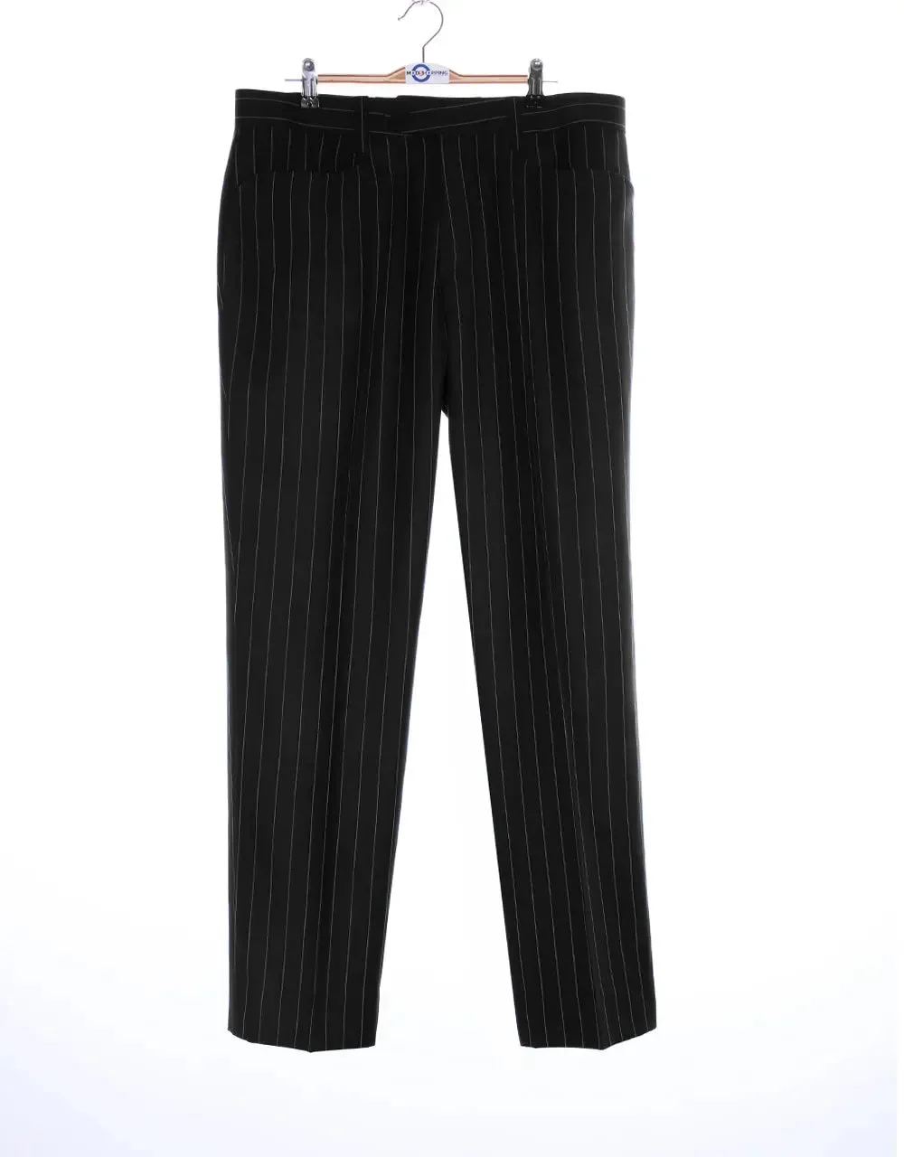 Double Breasted  Suit - Vintage Style Black Stripe Suit