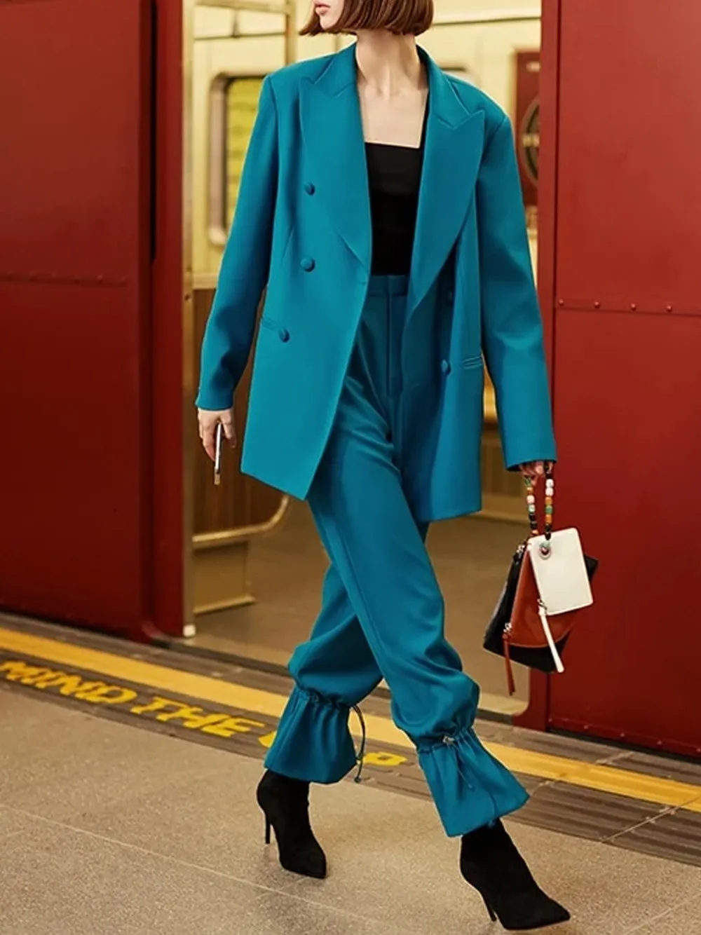 Drawstring Oversized Pantsuit