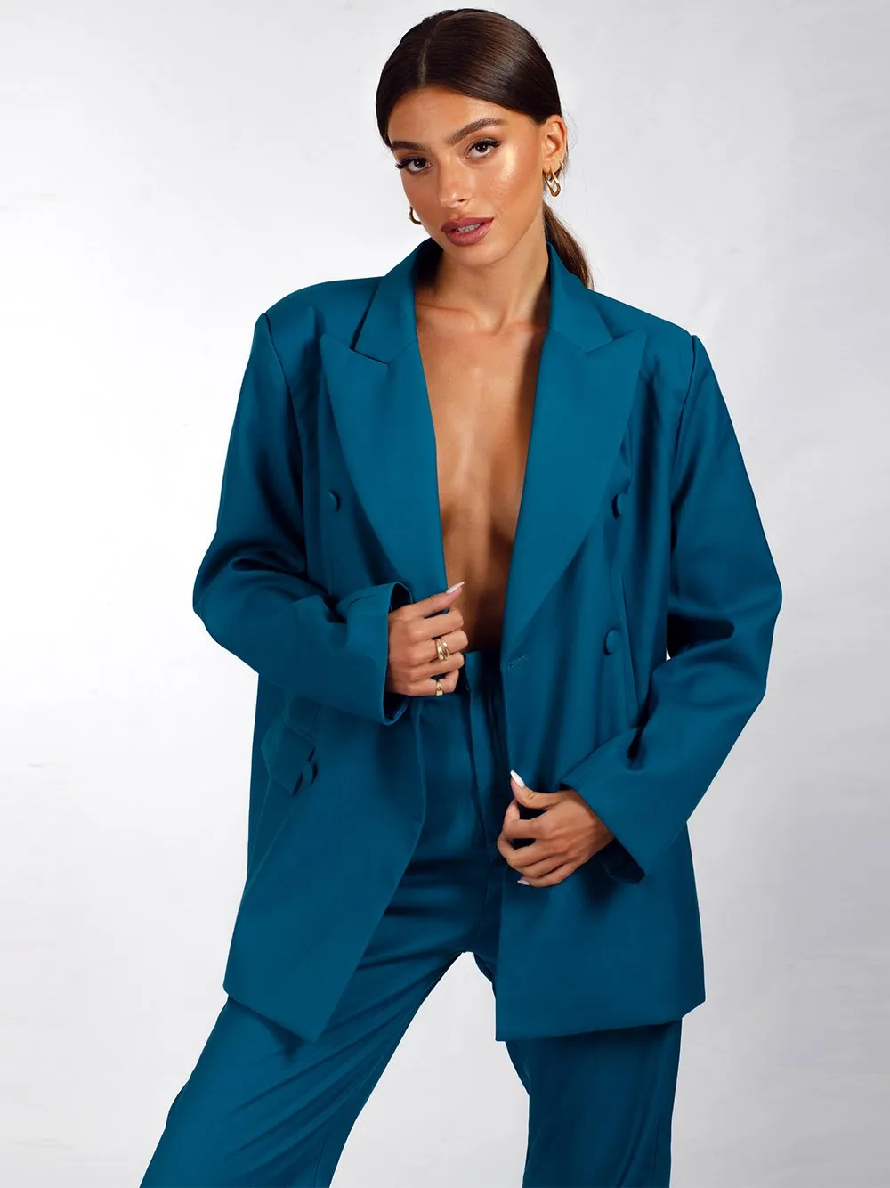 Drawstring Oversized Pantsuit