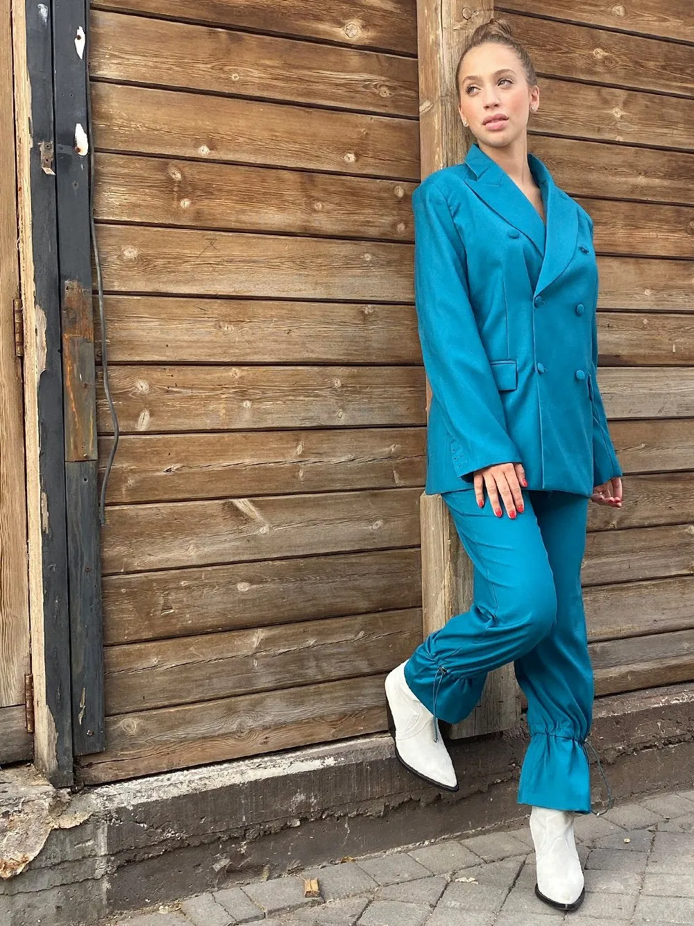 Drawstring Oversized Pantsuit