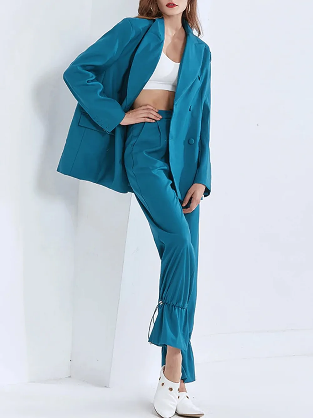 Drawstring Oversized Pantsuit