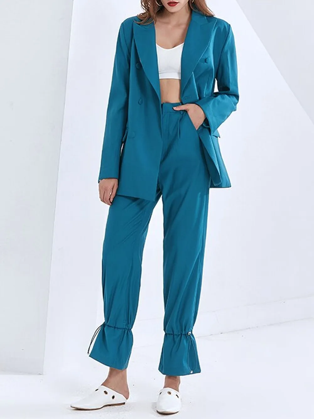 Drawstring Oversized Pantsuit