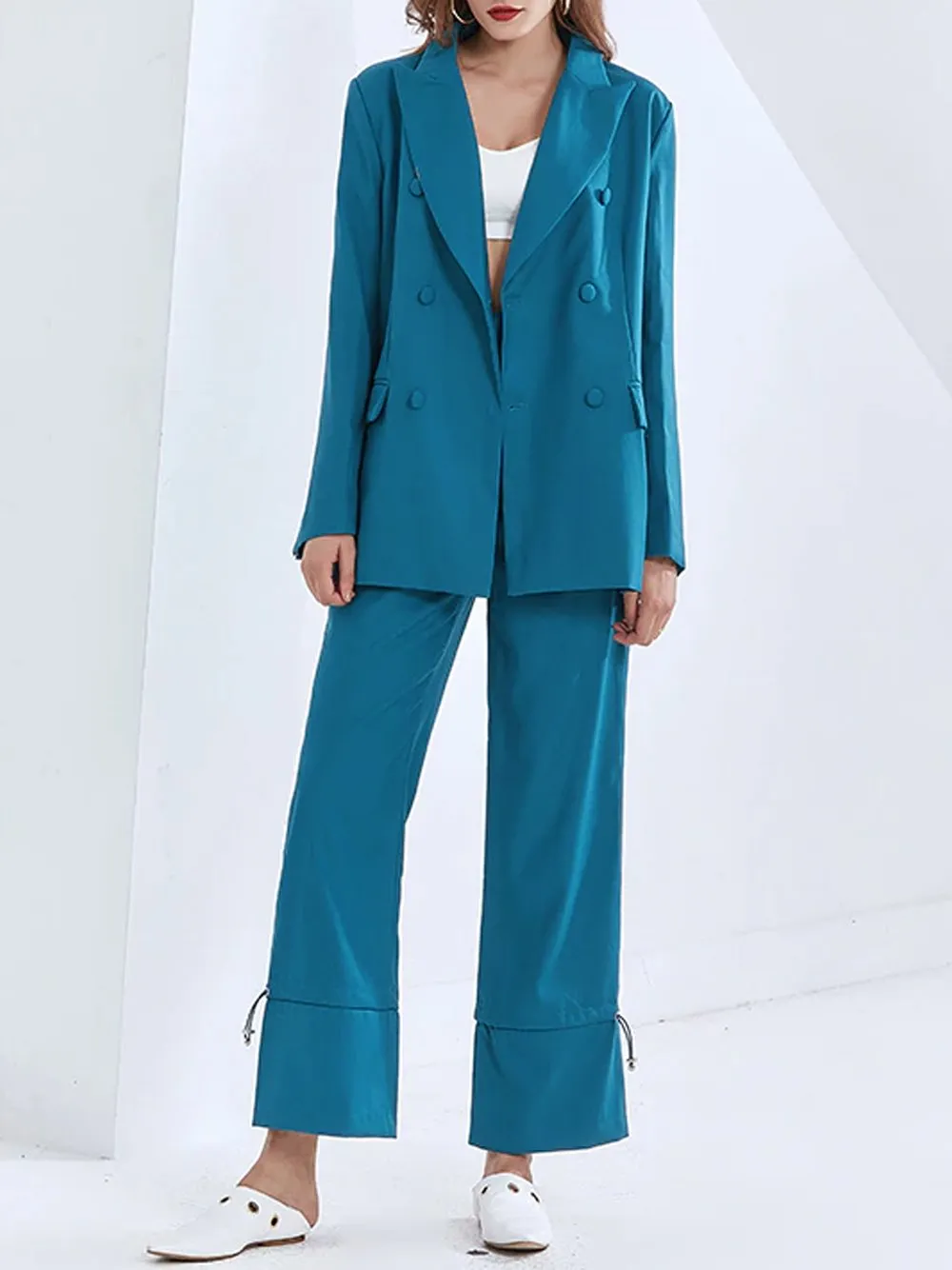 Drawstring Oversized Pantsuit