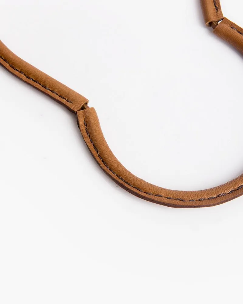 Freda Necklace in Saddle Brown