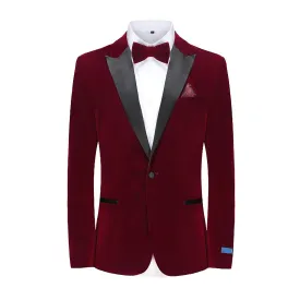 GINO VITALE-VELVET TUXEDO-TX800-BURGUNDY