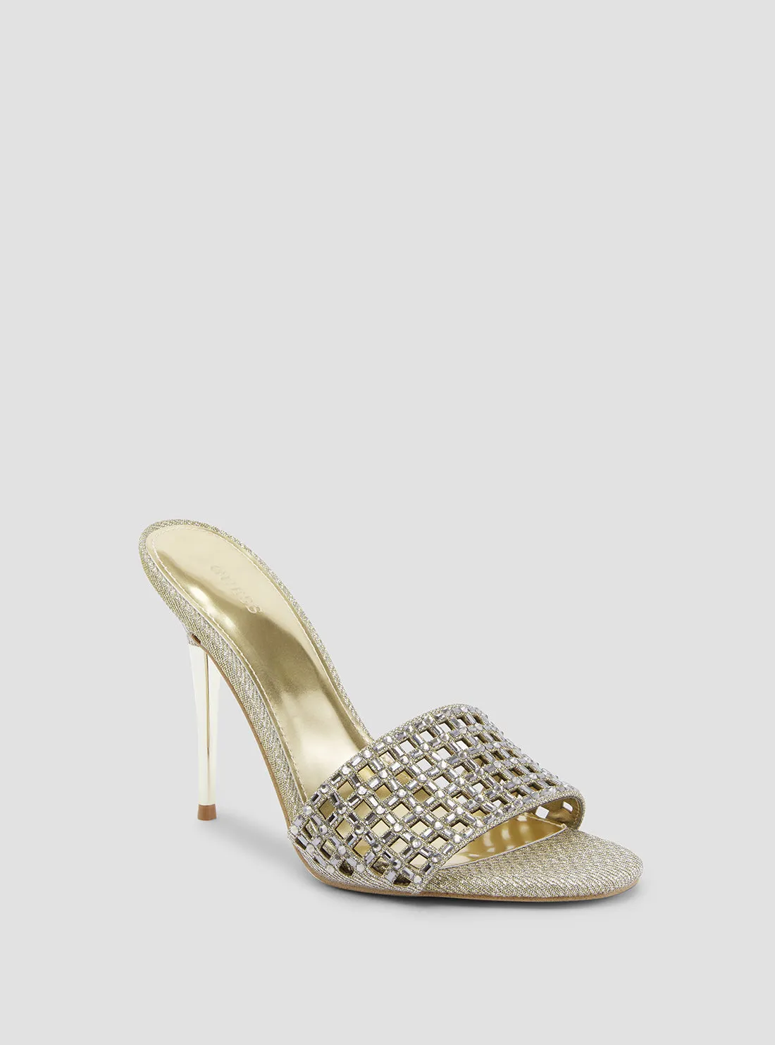 Gold Mably Crystal High Heels