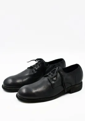 GUIDI 992X DONKEY FULL GRAIN LEATHER CLASSIC DERBY SHOES BLACK