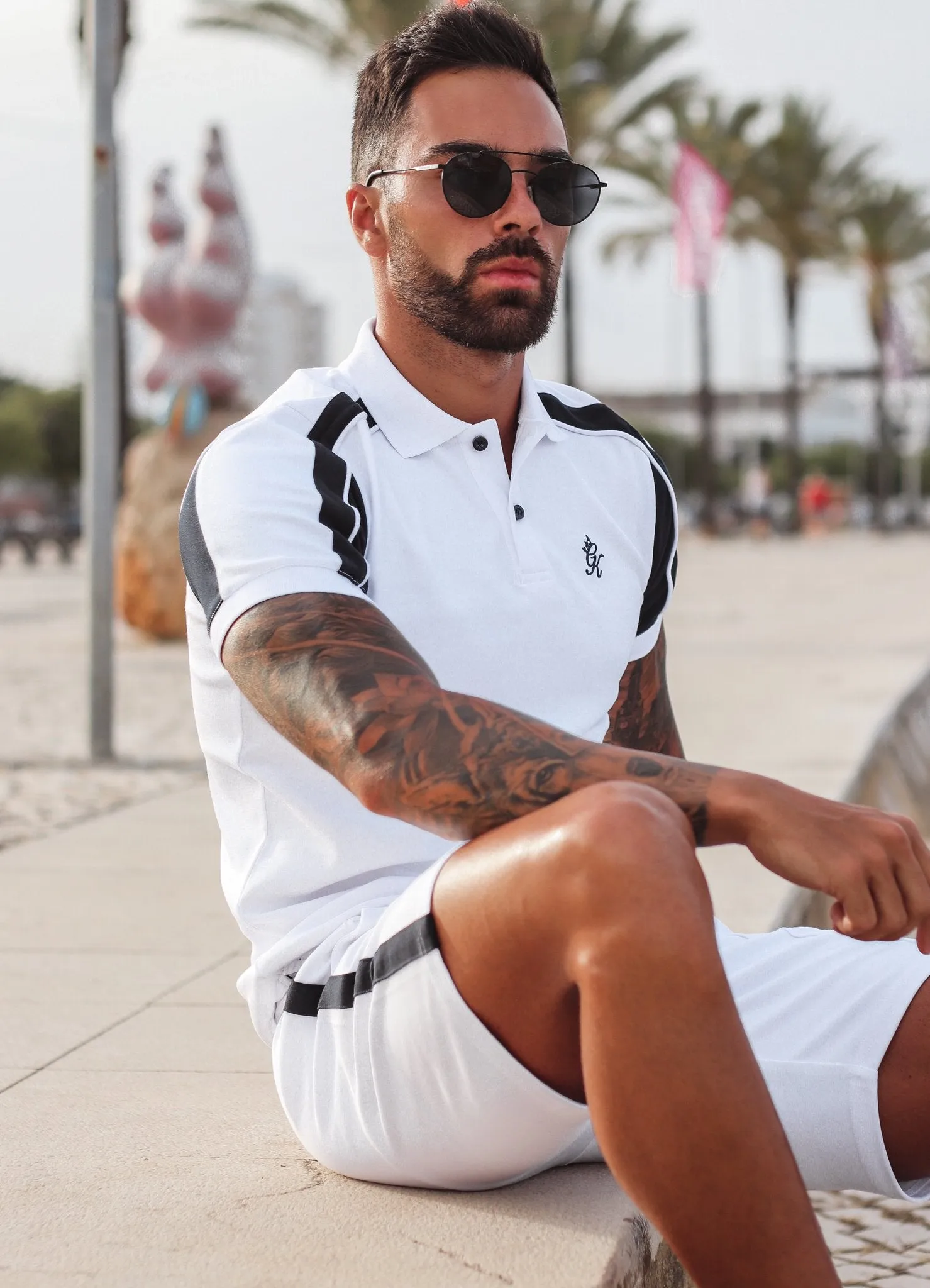 Gym King Barnes Polo - White