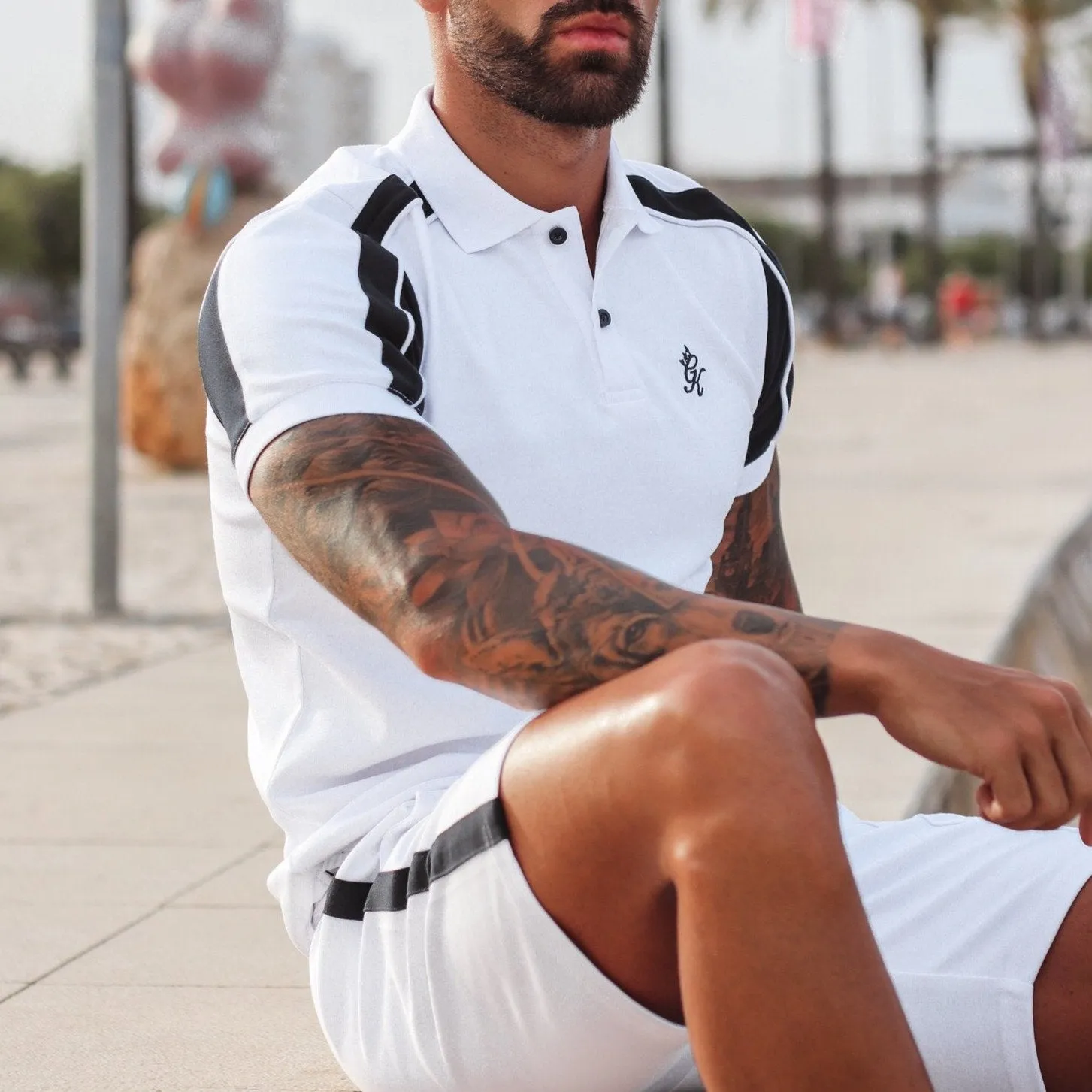 Gym King Barnes Polo - White