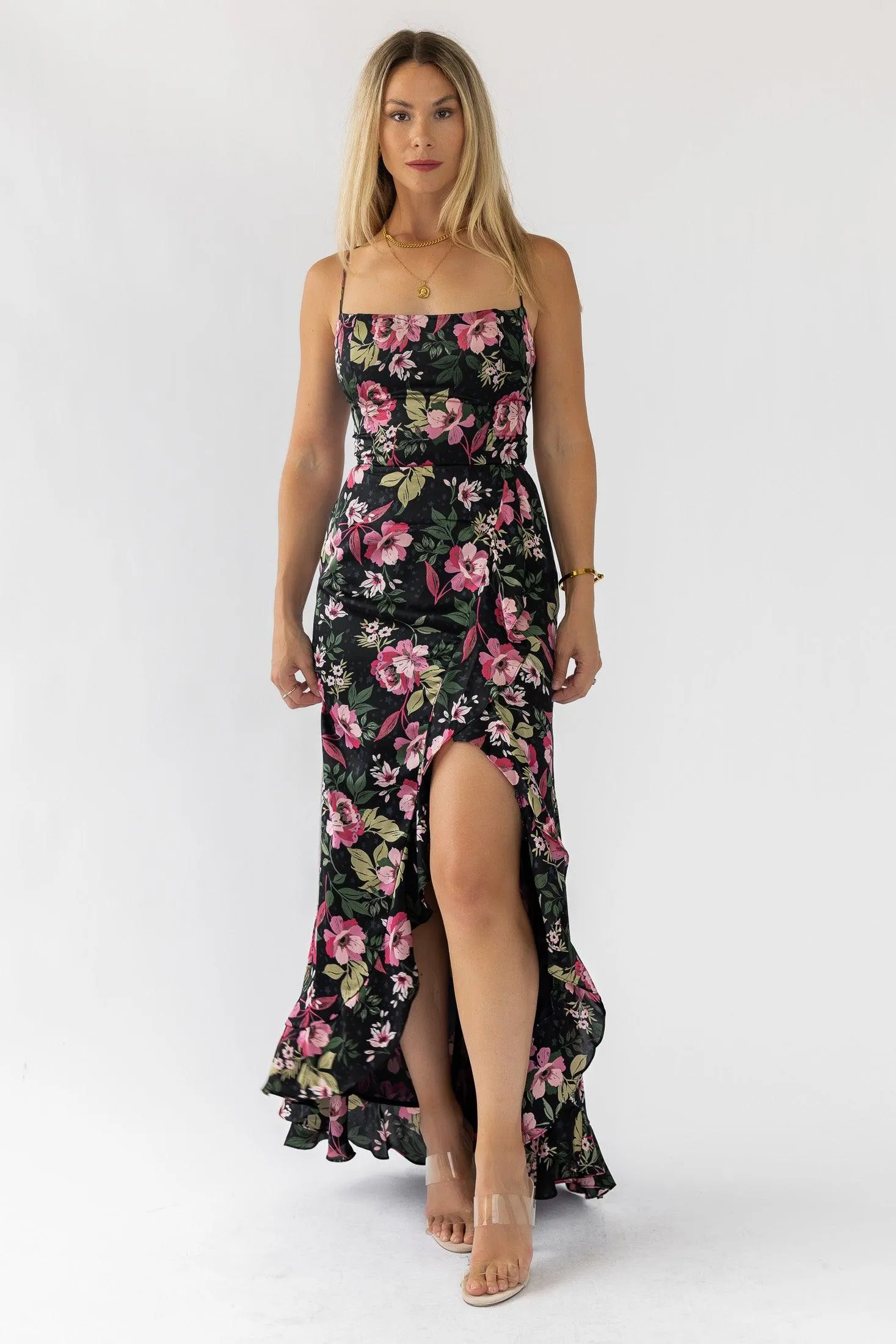 Hathaway Black Floral Maxi Dress - Final Sale