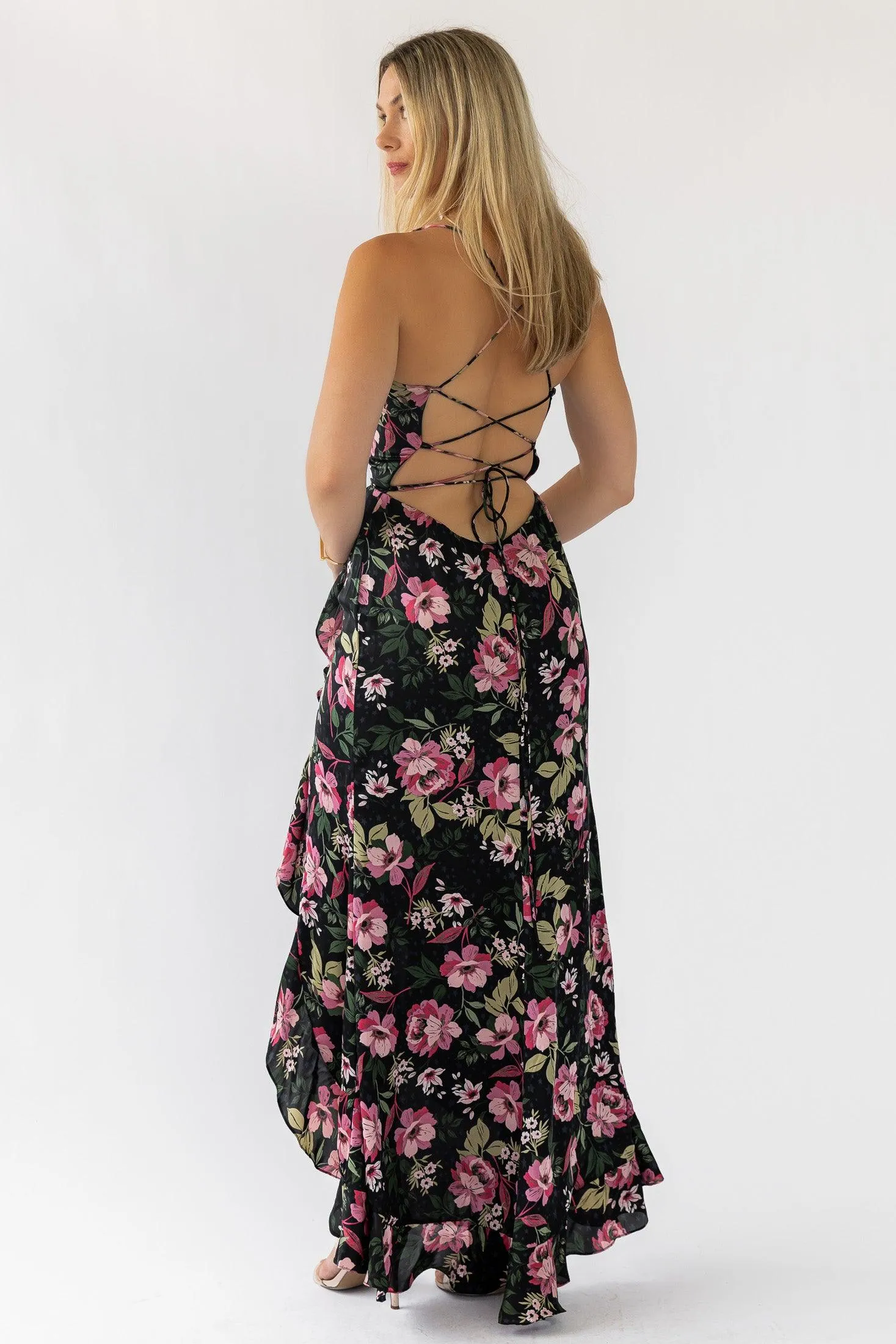 Hathaway Black Floral Maxi Dress - Final Sale