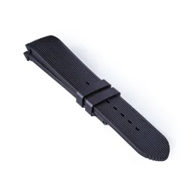 Black Integrated Rubber Strap - Enhanced