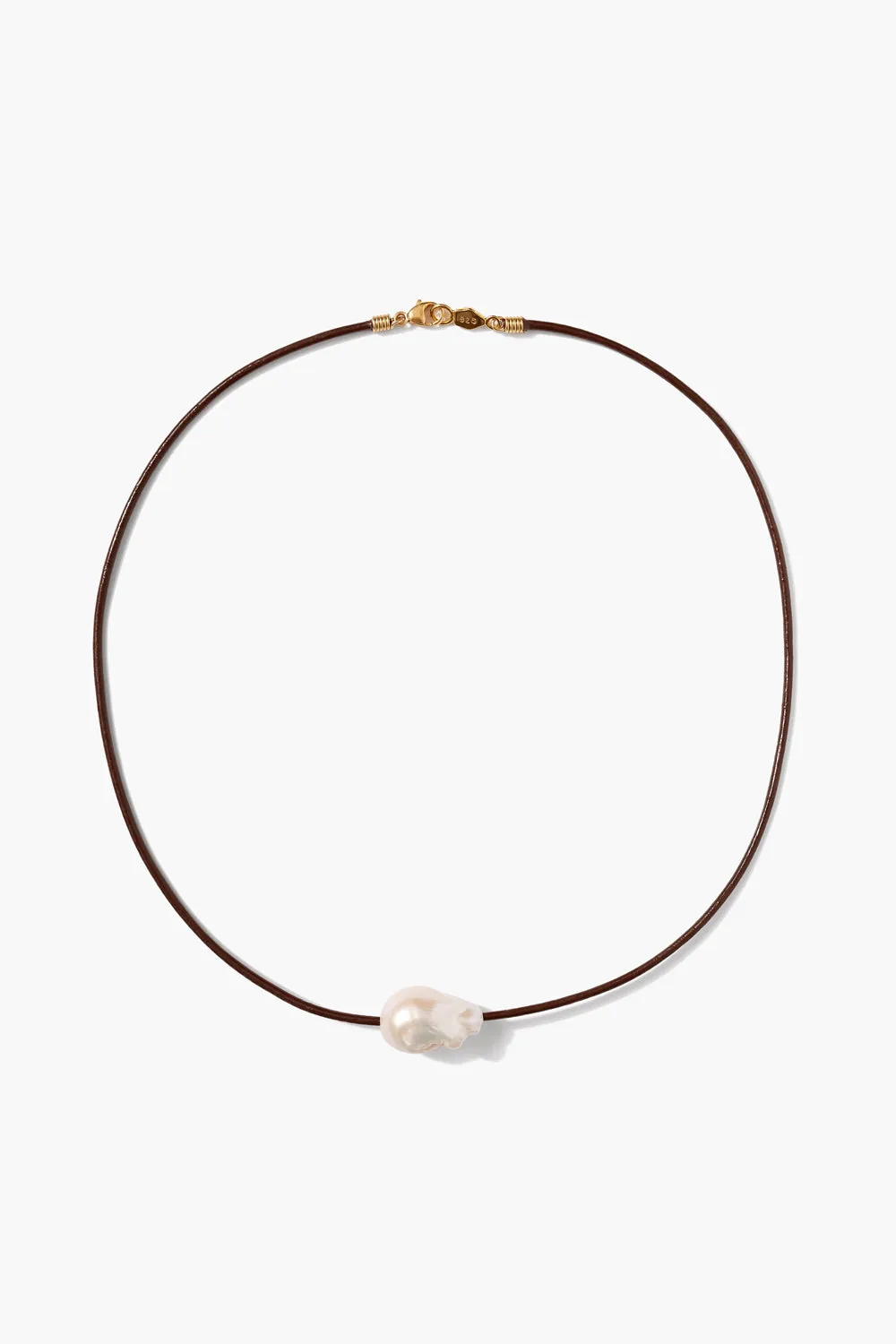 Isla Pearl Necklace Brown