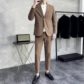 (Jacket & Pants) Men's Spring Summer Casual Suit: Business, Wedding, Prom, Party, Office Tuxedo