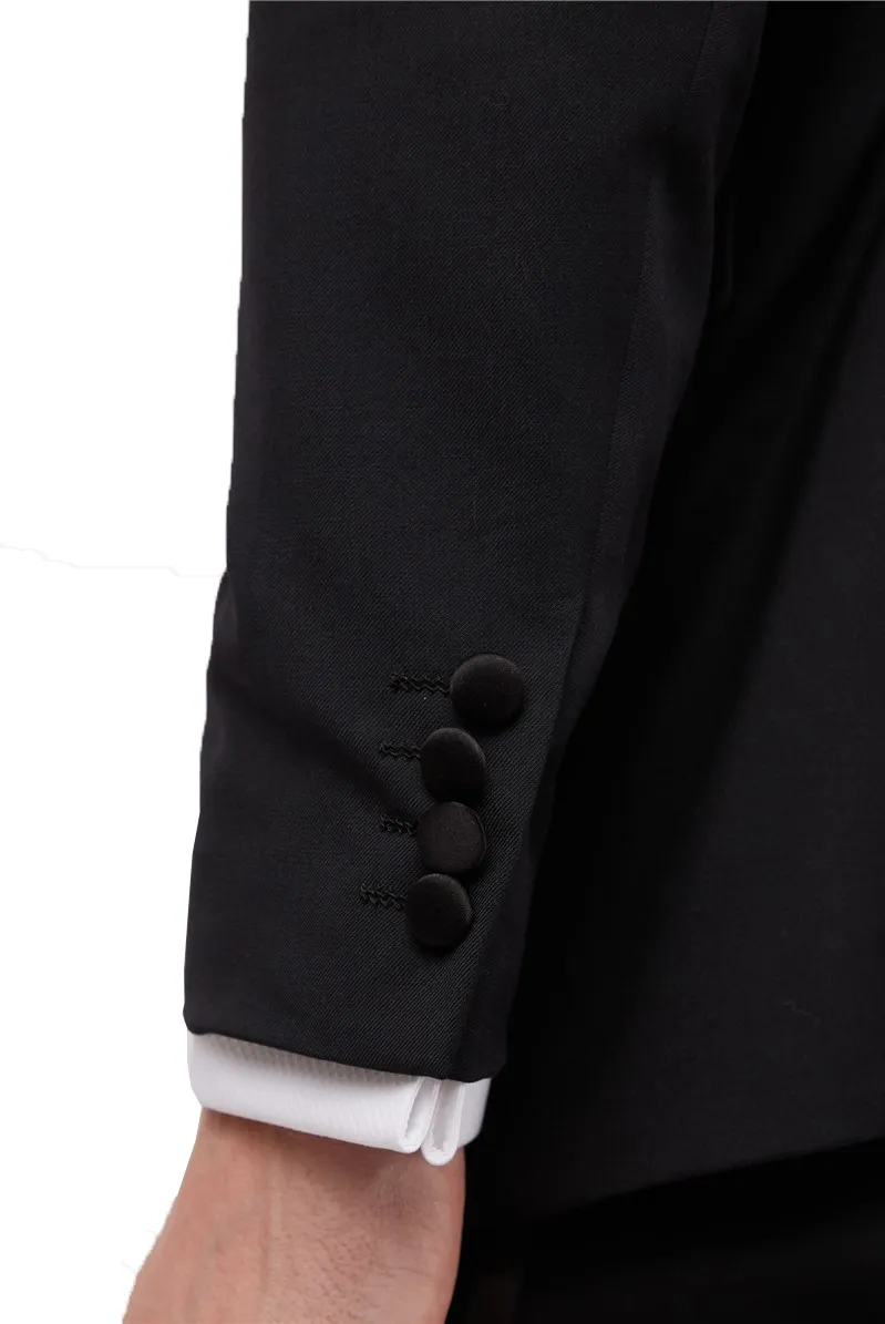 Jeff Banks Black Regular Fit Dinner Jacket