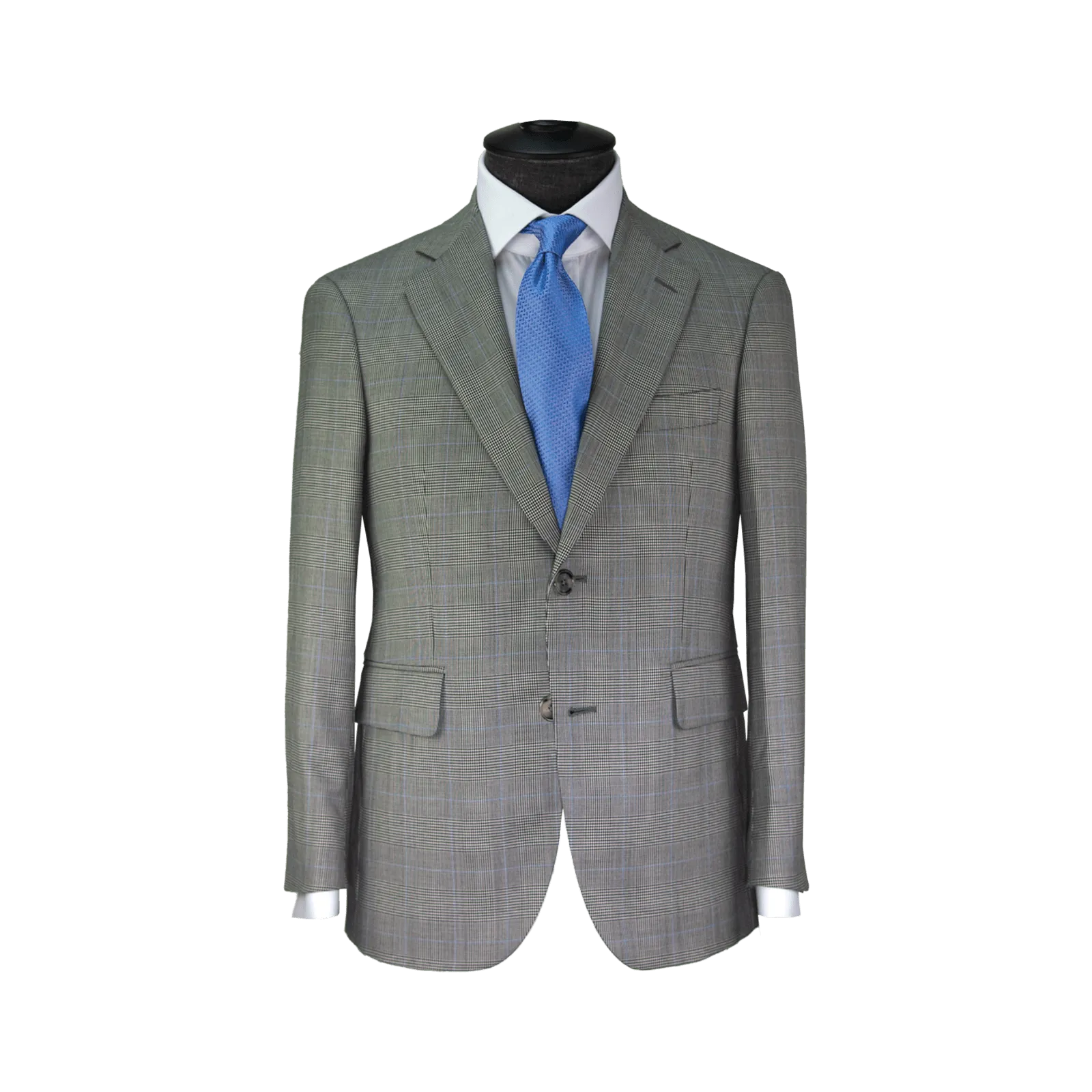 Light Grey Suit Blue Check