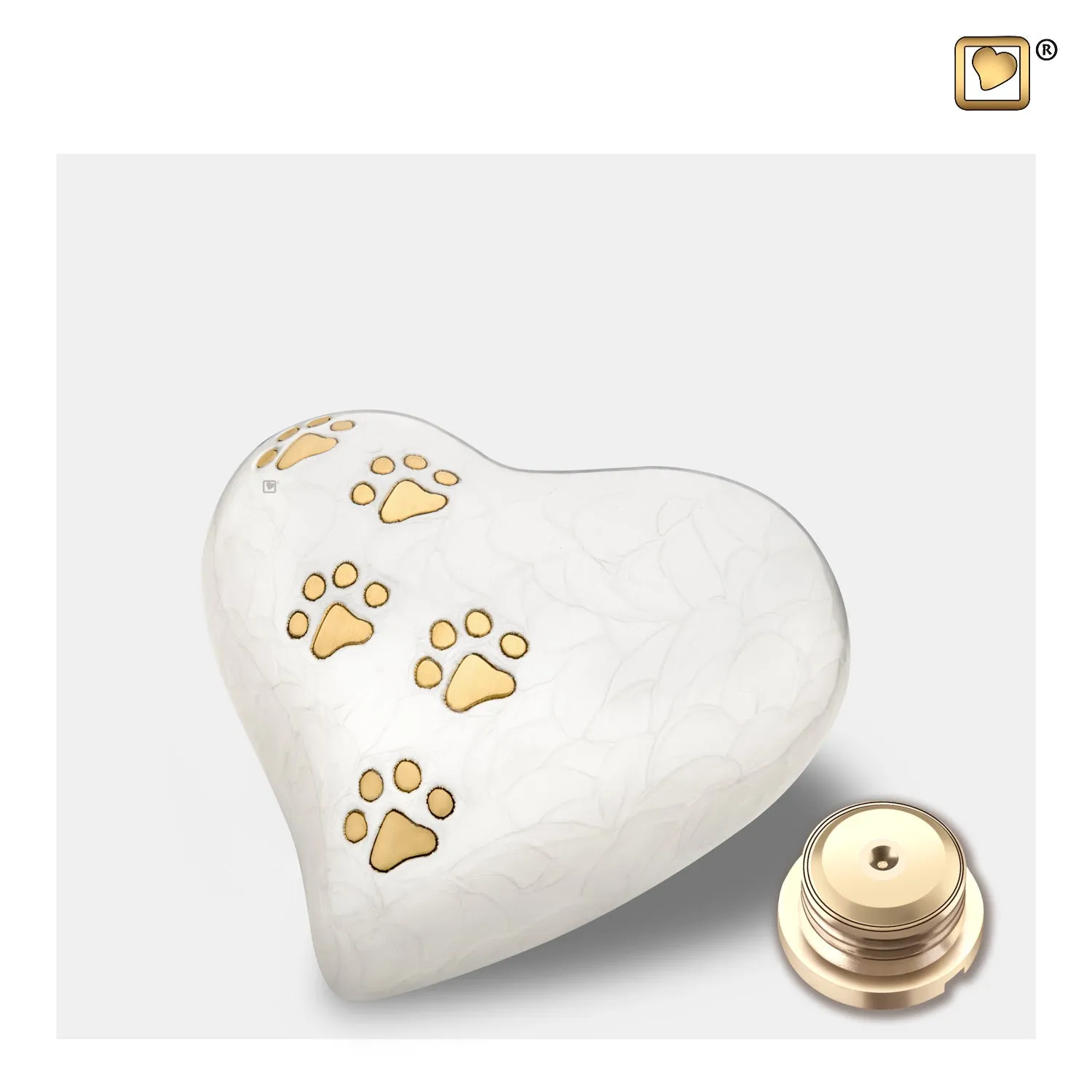 LovePaws™ Pearlescent White (Keepsake Heart) - P638K