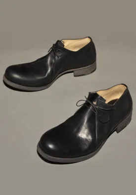 m.a  by Maurizio Amadei DOUBLE FOLD HORSE LEATHER SHOES BLACK