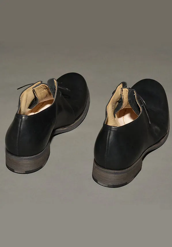 m.a  by Maurizio Amadei DOUBLE FOLD HORSE LEATHER SHOES BLACK