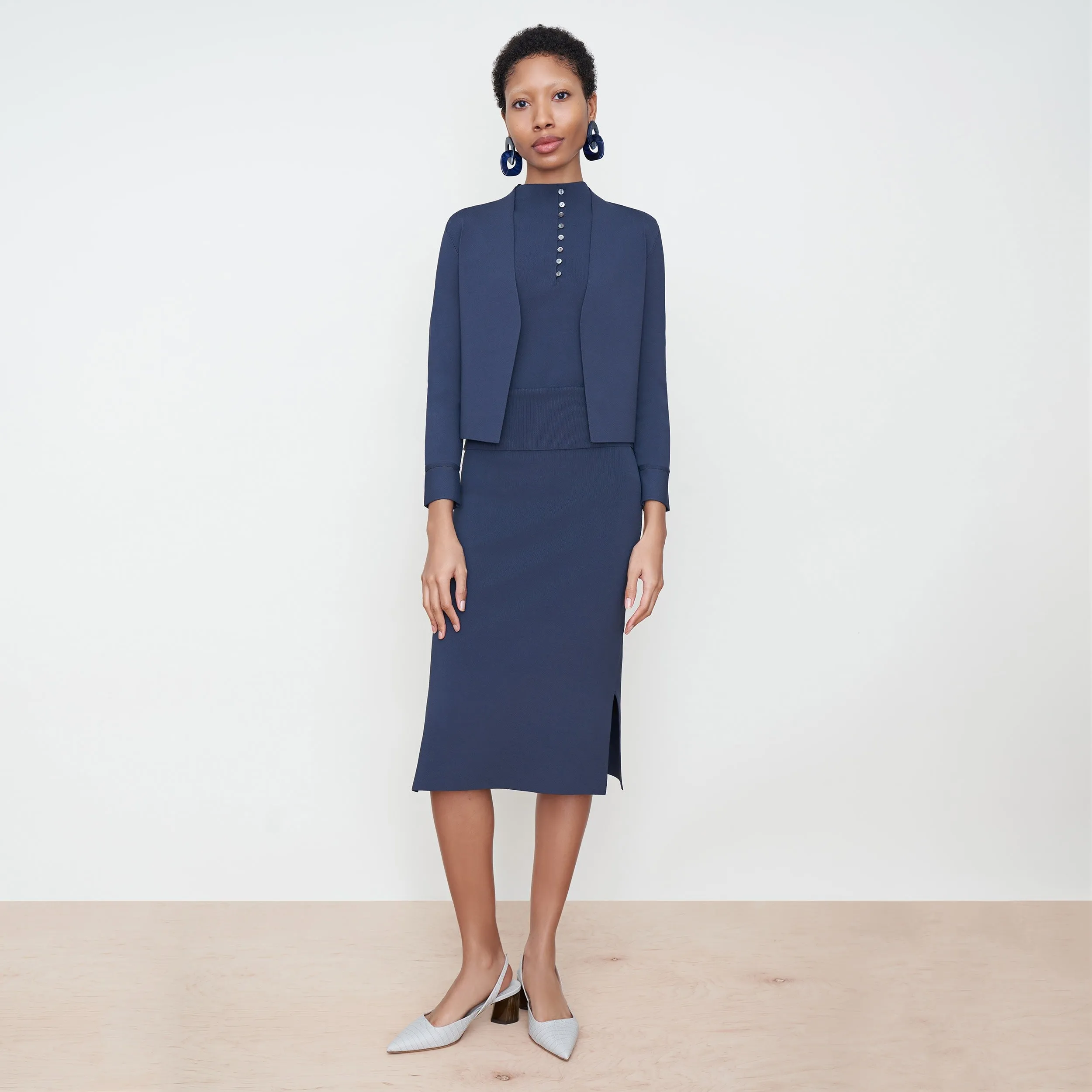 Malki Top - Jardigan Knit :: Baltic Blue